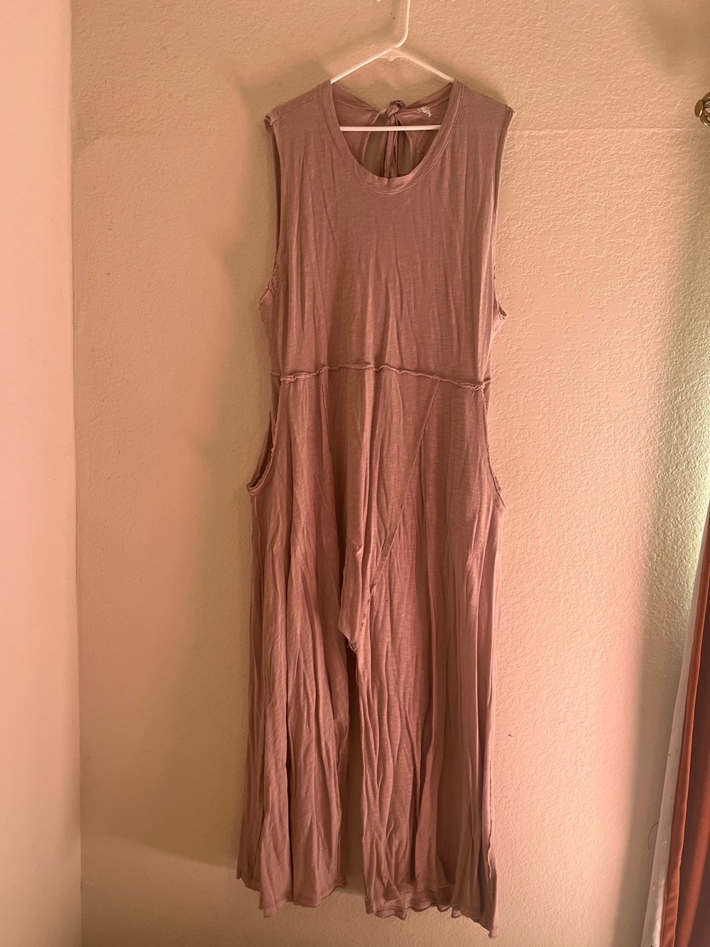 FREE PEOPLE Mauve Baggy Harem Jumpsuit LARGE